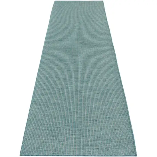 12' Aqua Power Loom Runner Rug Photo 2