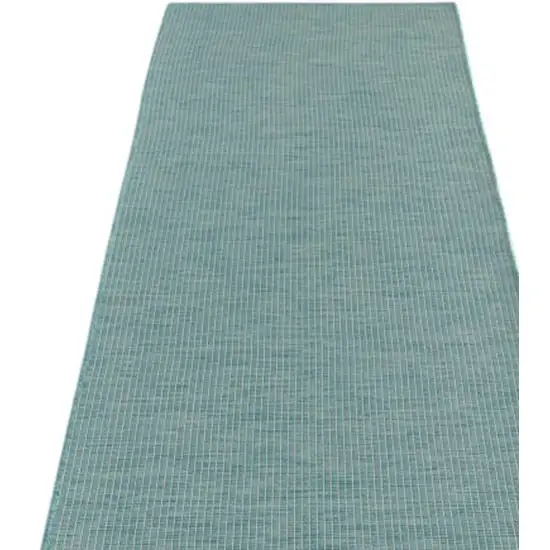12' Aqua Power Loom Runner Rug Photo 7