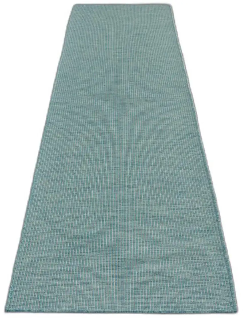 10' Aqua Power Loom Runner Rug Photo 1