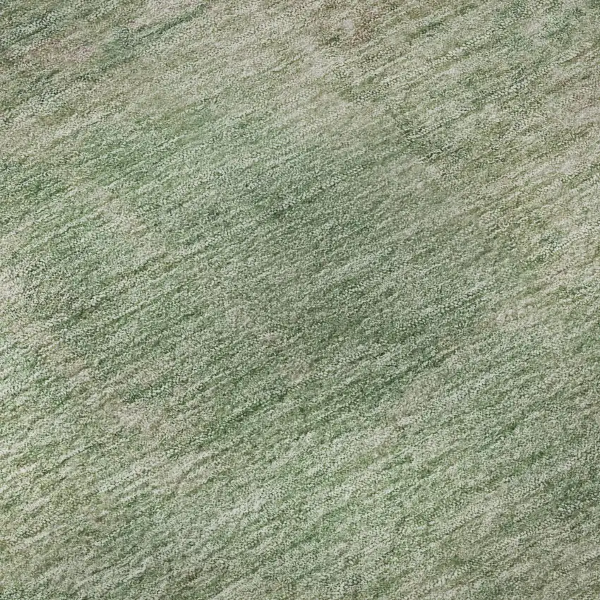 8' Artichoke Green And Eggplant Abstract Washable Round Rug With UV Protection Photo 8