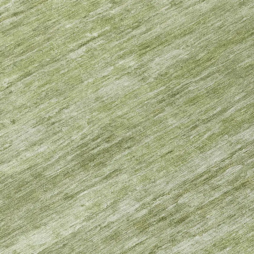 8' Artichoke Green And Fern Green Round Abstract Washable Indoor Outdoor Area Rug Photo 8