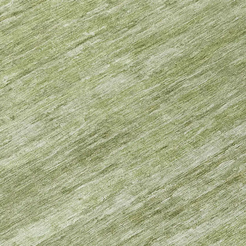8' Artichoke Green And Fern Green Round Abstract Washable Indoor Outdoor Area Rug Photo 8