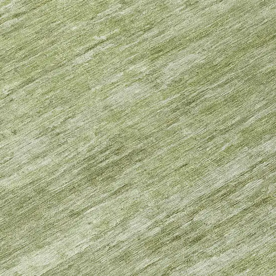 8' Artichoke Green And Fern Green Round Abstract Washable Indoor Outdoor Area Rug Photo 8