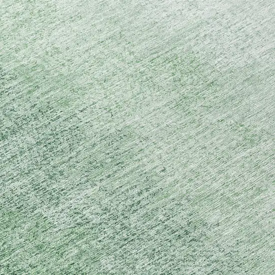 8' Artichoke Green And Fern Green Round Abstract Washable Indoor Outdoor Area Rug Photo 9