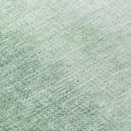 8' Artichoke Green And Fern Green Round Abstract Washable Indoor Outdoor Area Rug Photo 9