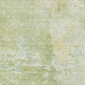 Photo of 8' Artichoke Green And Gold Abstract Washable Area Rug With UV Protection