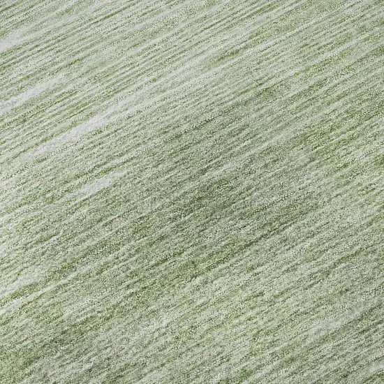 8' Artichoke Green And Gray Abstract Washable Round Rug With UV Protection Photo 9