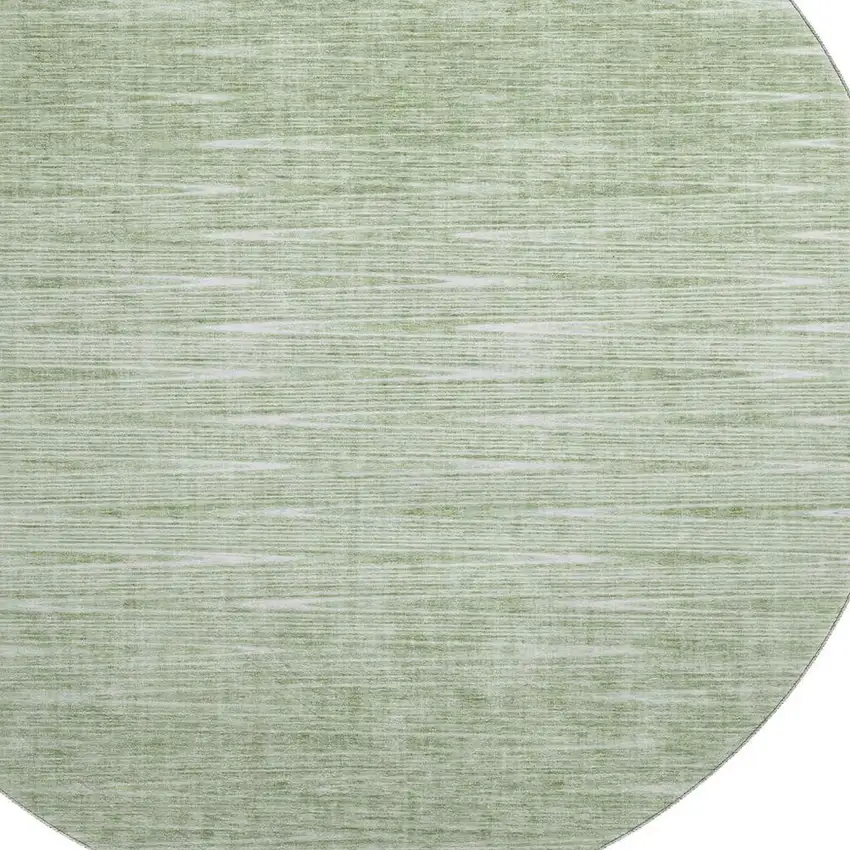 8' Artichoke Green And Gray Abstract Washable Round Rug With UV Protection Photo 3
