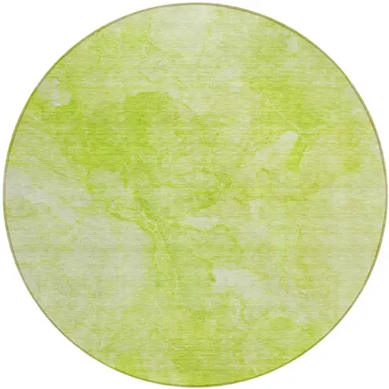 8' Artichoke Green And Lime Green Round Nautical Washable Indoor Outdoor Area Rug Photo 2