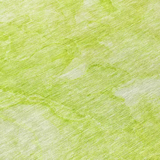 8' Artichoke Green And Lime Green Round Nautical Washable Indoor Outdoor Area Rug Photo 8