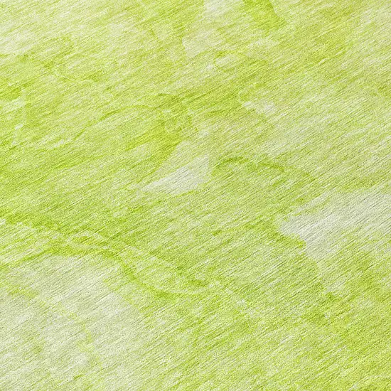 8' Artichoke Green And Lime Green Round Nautical Washable Indoor Outdoor Area Rug Photo 8