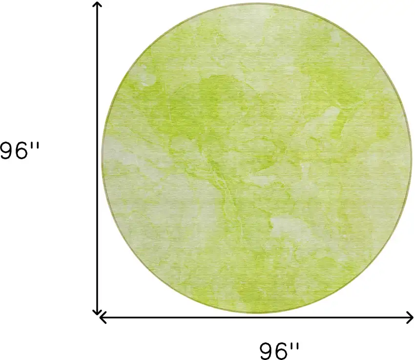 8' Artichoke Green And Lime Green Round Nautical Washable Indoor Outdoor Area Rug Photo 3