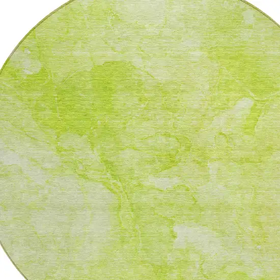 8' Artichoke Green And Lime Green Round Nautical Washable Indoor Outdoor Area Rug Photo 4