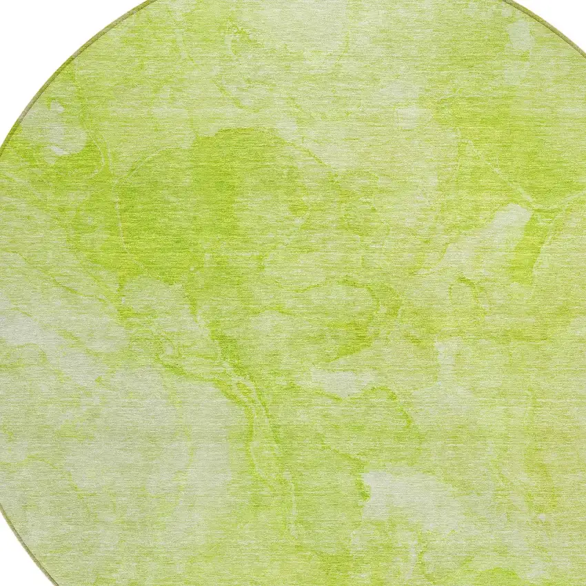 8' Artichoke Green And Lime Green Round Nautical Washable Indoor Outdoor Area Rug Photo 4