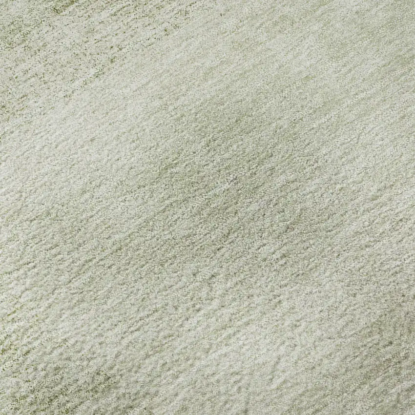 8' Artichoke Green Teal Blue And Beige Abstract Washable Round Rug With UV Protection Photo 8