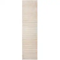 Photo of 8' Beige Abstract Distressed Runner Rug