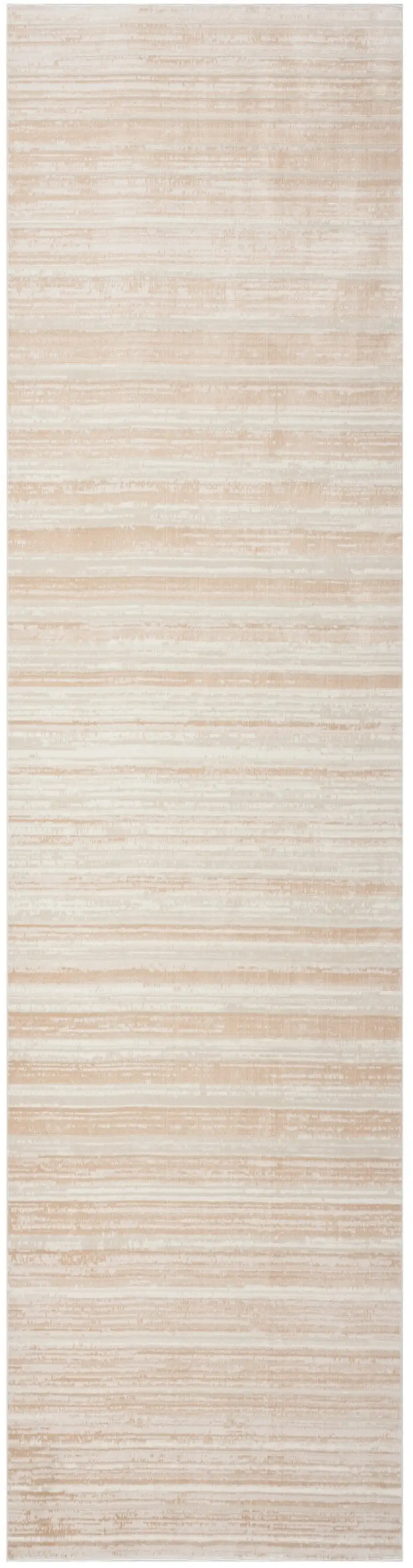 8' Beige Abstract Distressed Runner Rug Photo 1