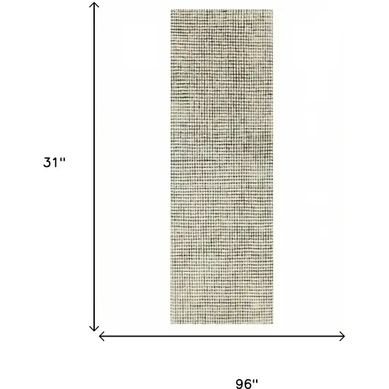 8' Beige And Black Checkered Area Rug Photo 9