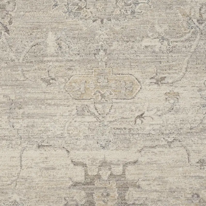 6' Beige And Blue Abstract Round Rug Photo 7
