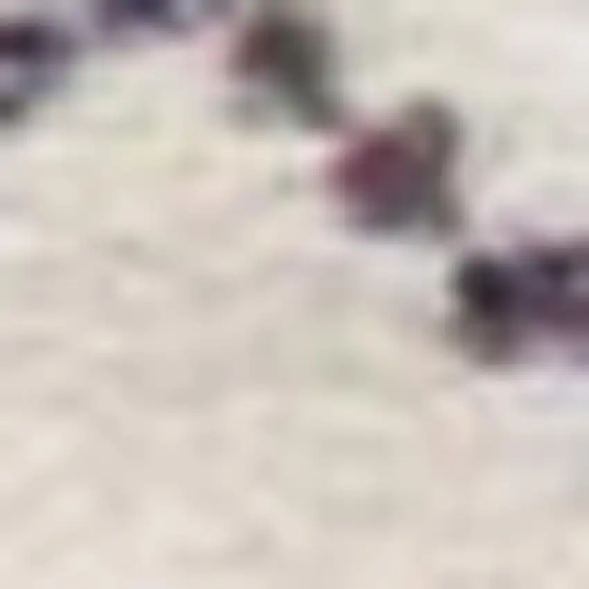 14' Beige And Blue Abstract Runner Rug Photo 5