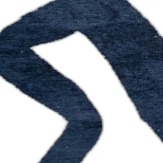 5' Beige And Blue Abstract Washable Round Rug With UV Protection Photo 7