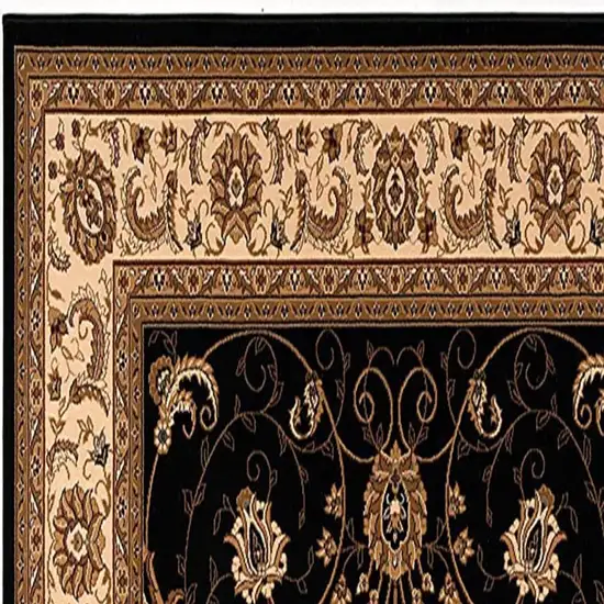 12' Beige And Blue Oriental Runner Rug Photo 5