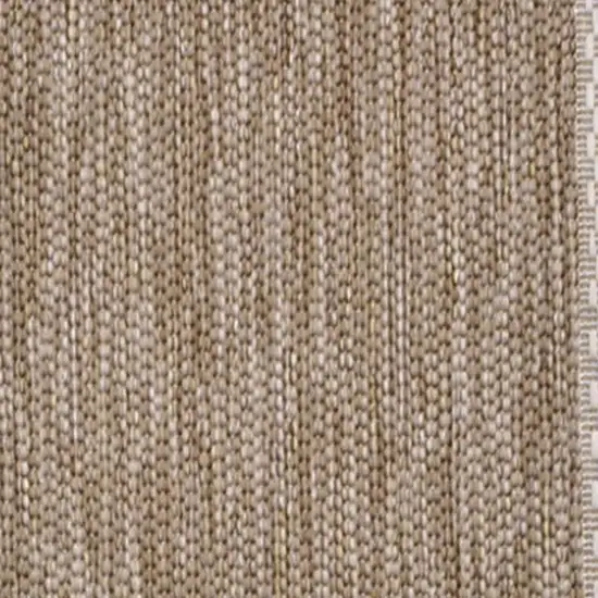 8' Beige And Cream Indoor Outdoor Runner Rug Photo 2