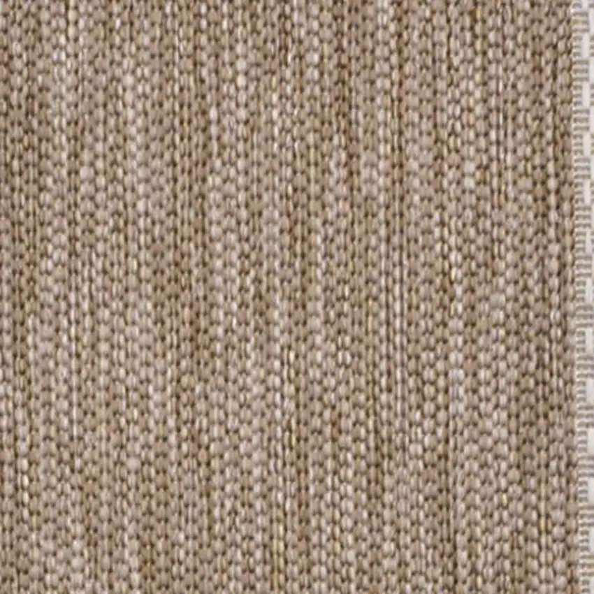 8' Beige And Cream Indoor Outdoor Runner Rug Photo 2