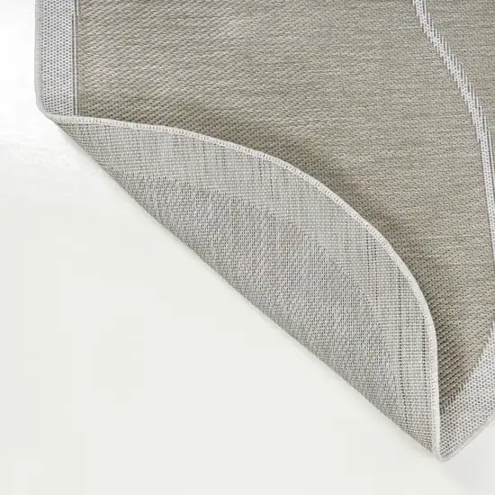 8' Beige And Cream Medallion Indoor Outdoor Runner Rug Photo 7