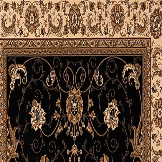 6' Beige And Cream Oriental Runner Rug Photo 6