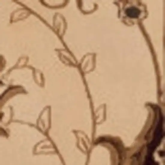 6' Beige And Cream Oriental Runner Rug Photo 2