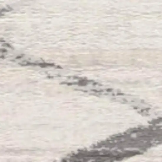 18' Beige And Gray Abstract Runner Rug Photo 3