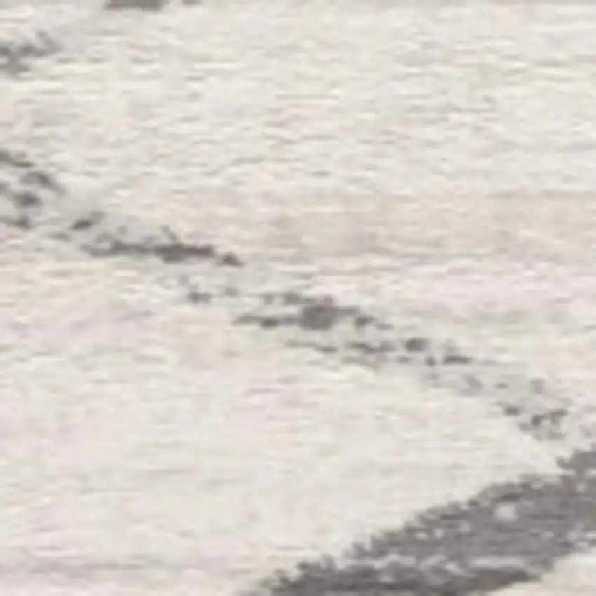 12' Beige And Gray Abstract Runner Rug Photo 3