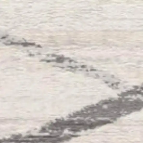 9' Beige And Gray Abstract Runner Rug Photo 3