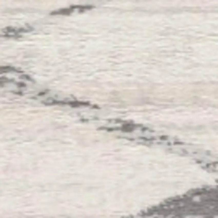 7' Beige And Gray Abstract Runner Rug Photo 8