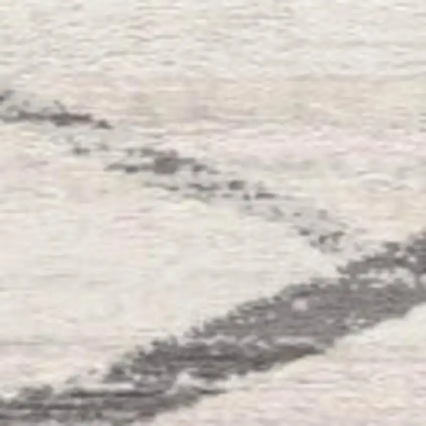 16' Beige And Gray Abstract Runner Rug Photo 4