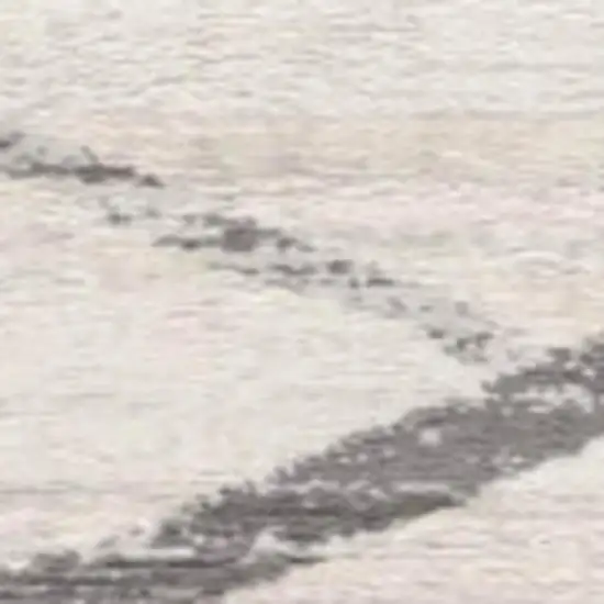 11' Beige And Gray Abstract Runner Rug Photo 4