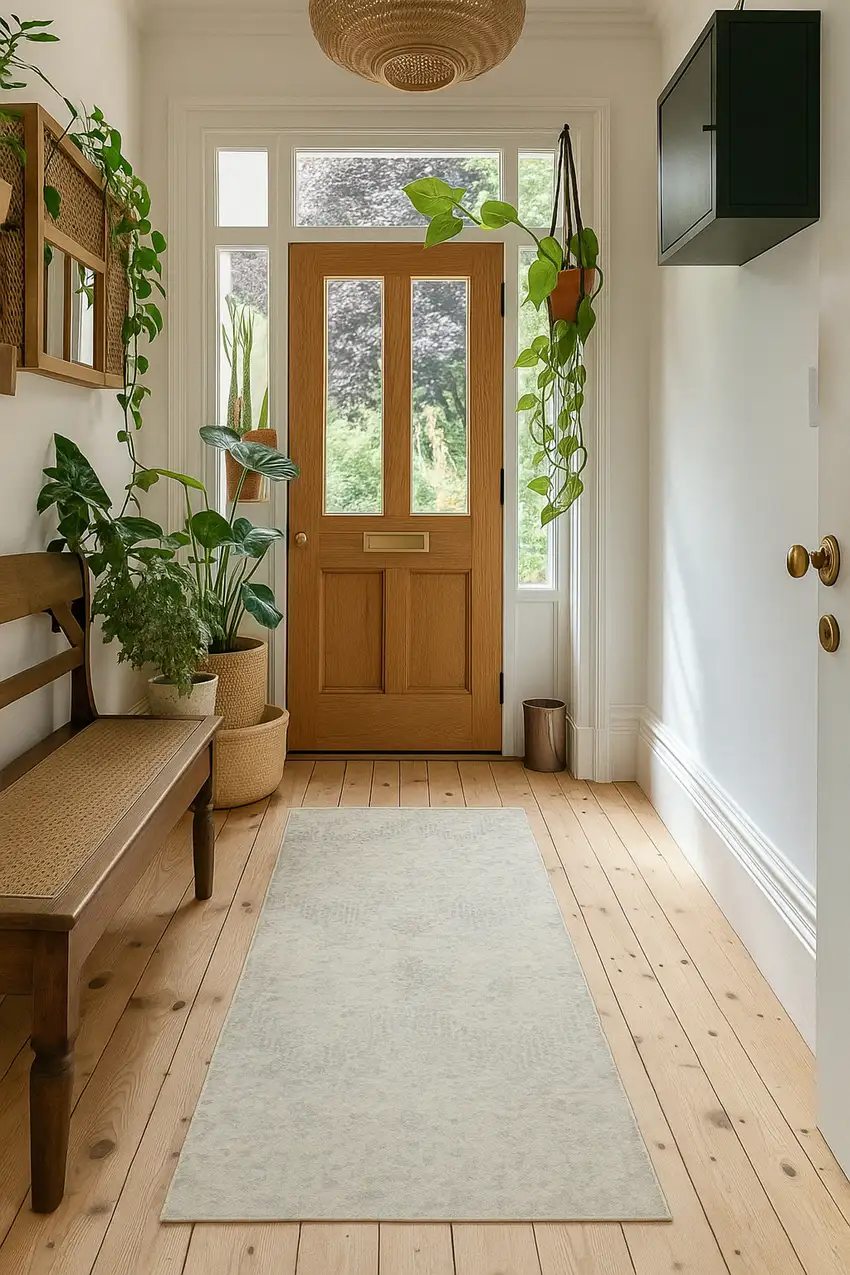 16' Beige And Gray Abstract Runner Rug Photo 3