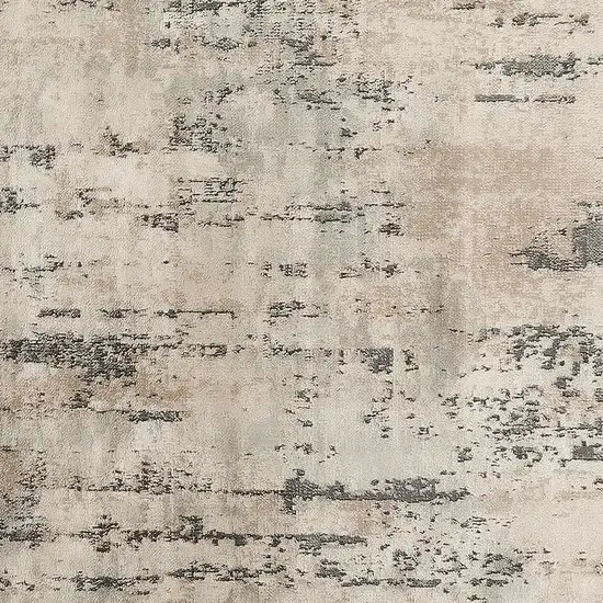 5' Beige And Gray Abstract Square Rug Photo 7