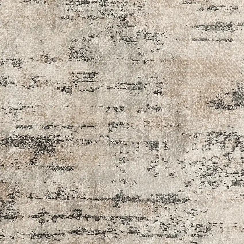 5' Beige And Gray Abstract Square Rug Photo 7