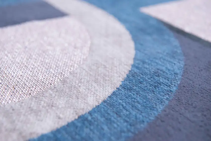 10' Beige And Gray Geometric Washable Runner Rug Photo 6