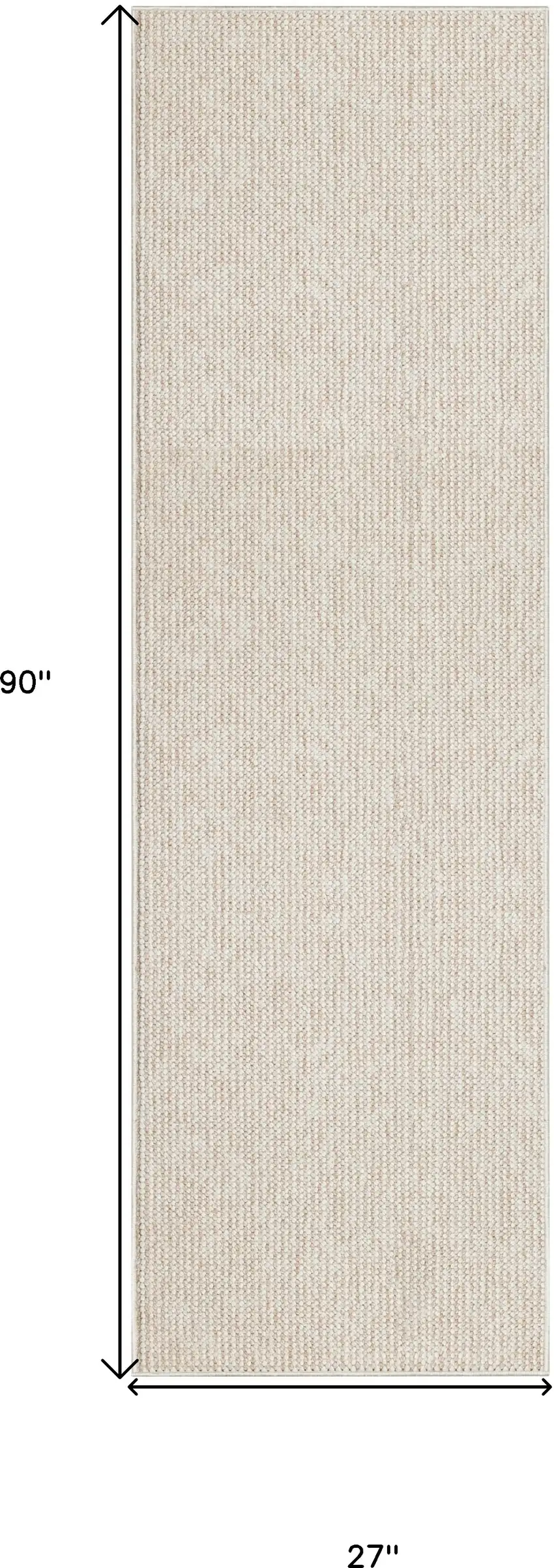 8' Beige And Ivory Abstract Runner Rug Photo 3