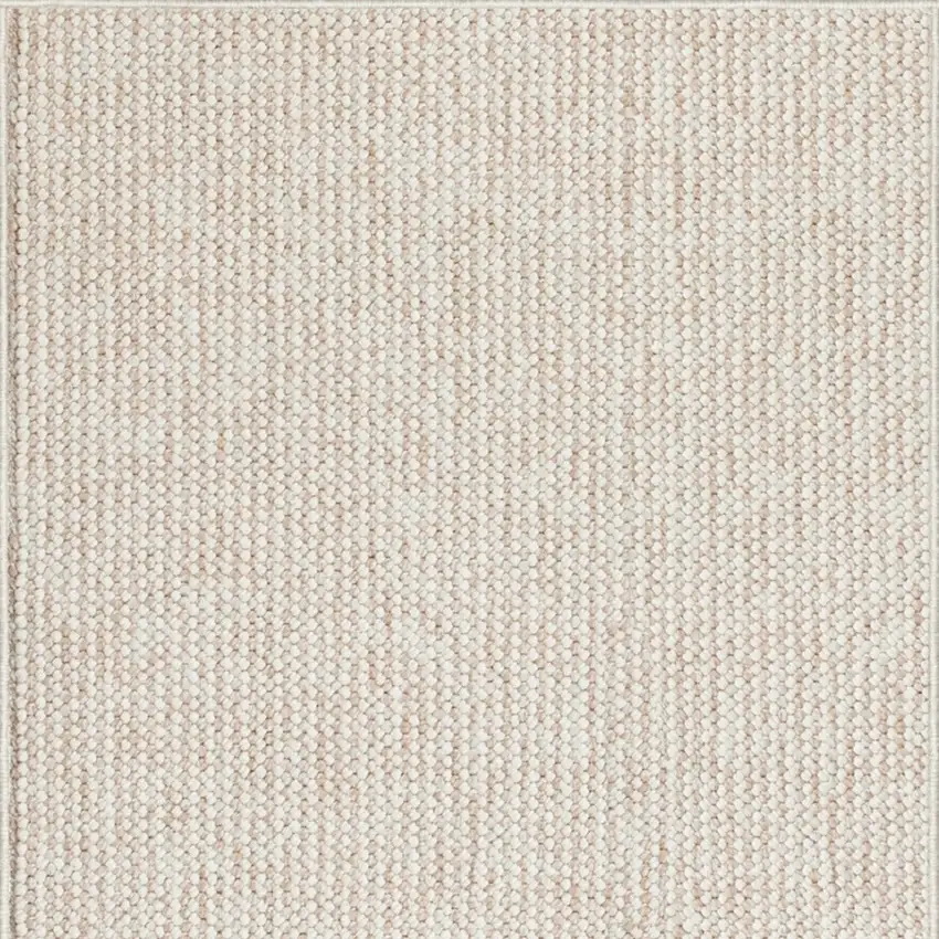 8' Beige And Ivory Abstract Runner Rug Photo 8