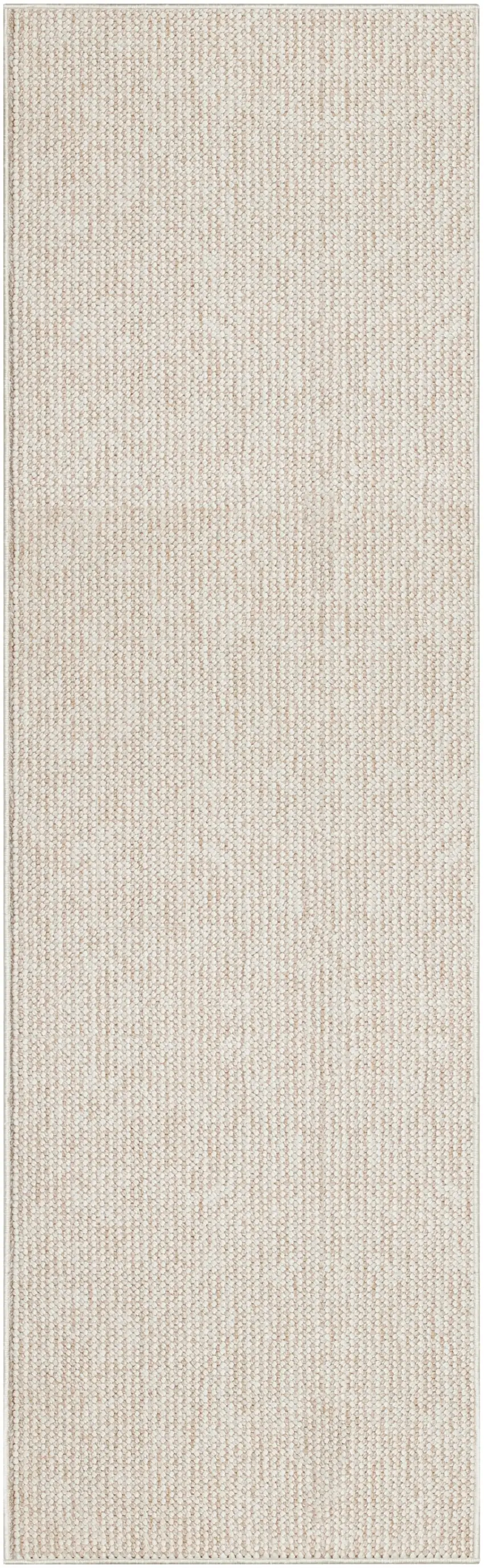 8' Beige And Ivory Abstract Runner Rug Photo 4