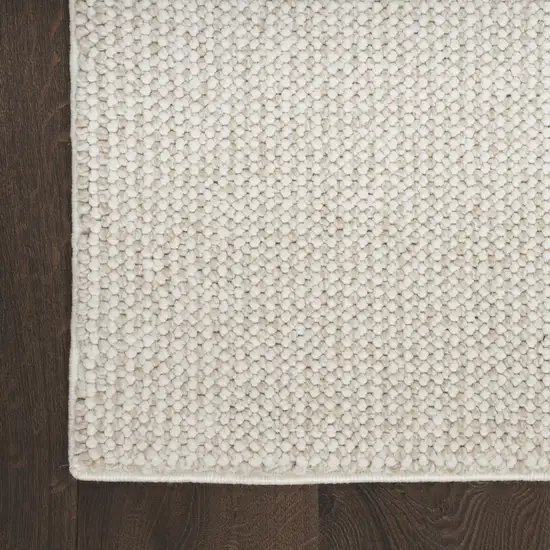 6' Beige And Ivory Abstract Runner Rug Photo 9
