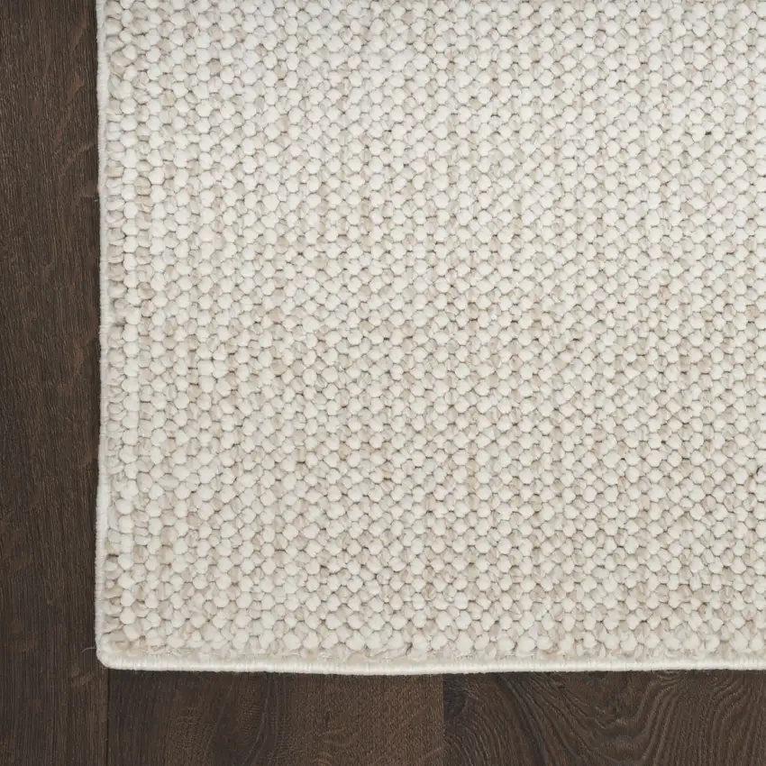 6' Beige And Ivory Abstract Runner Rug Photo 9