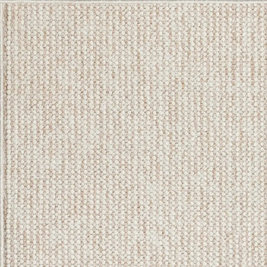 6' Beige And Ivory Abstract Runner Rug Photo 7