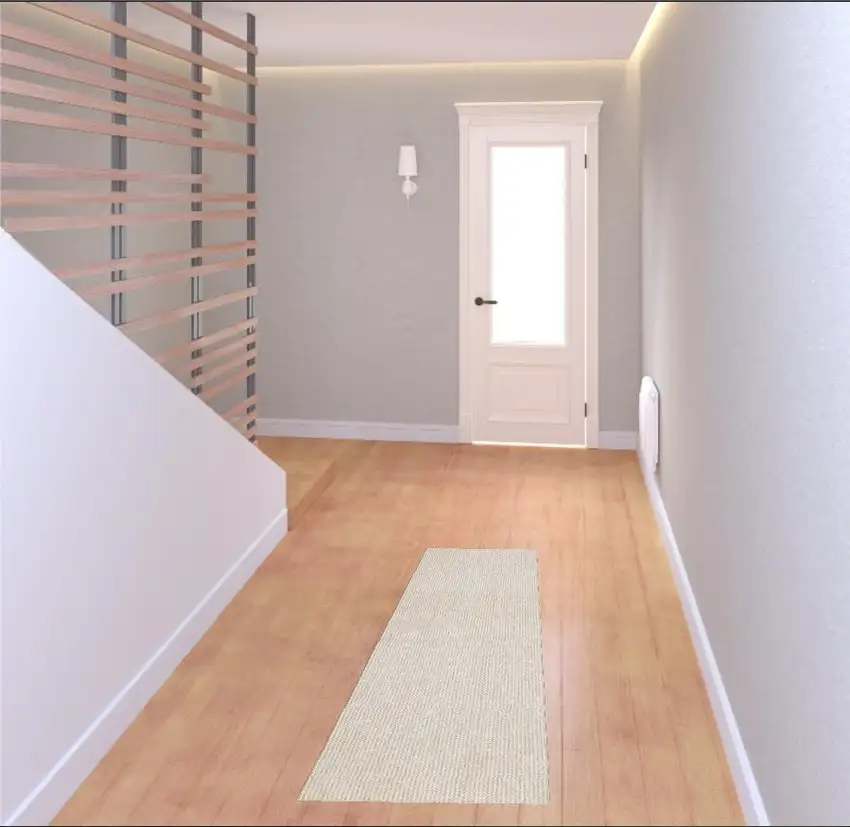 6' Beige And Ivory Abstract Runner Rug Photo 1