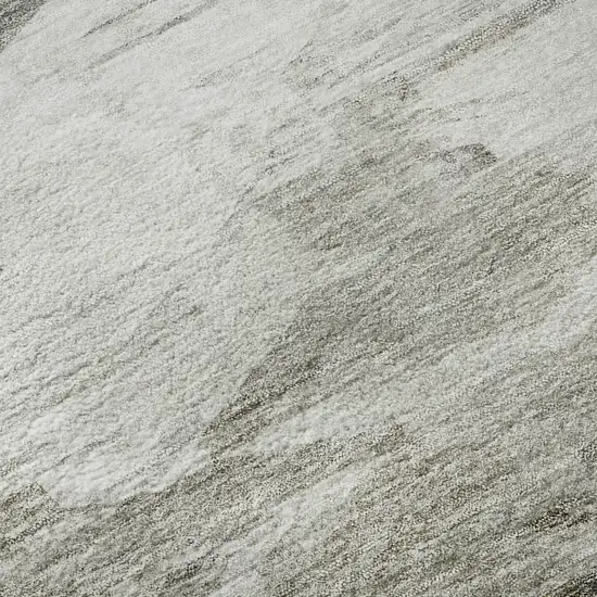 8' Beige And Ivory Abstract Washable Round Rug With UV Protection Photo 9