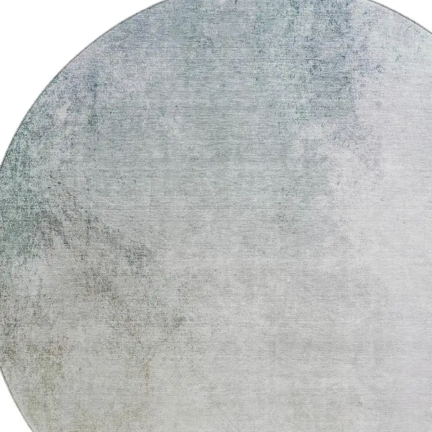 8' Beige And Ivory Abstract Washable Round Rug With UV Protection Photo 3